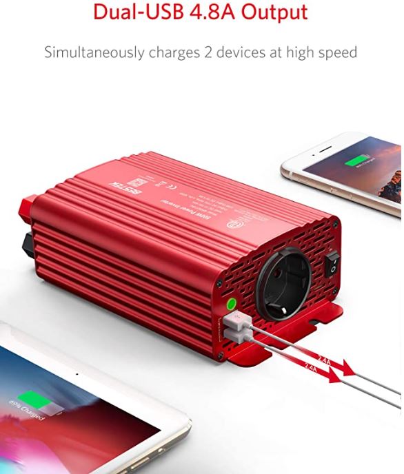 500Watt Power Inverter 12 - 230 Volt